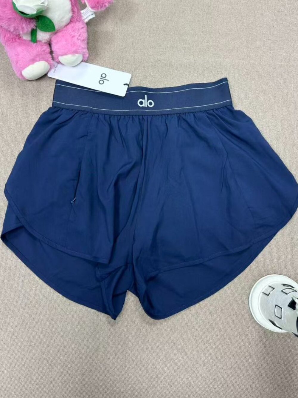 New with Tags😍ALO Yoga Match Point Shorts Navy Blue - Picture 1 of 5